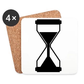 Sablier - Dessous de verre (lot de 4) - blanc - Devant