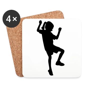 Climber Girl – Boulder Fun - Coasters (set of 4) - white - Front