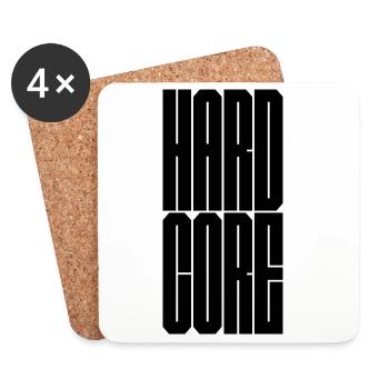 Hardcore - Coasters (set of 4) - white - Front