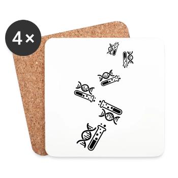 Test tube chemistry - Coasters (set of 4) - white - Front