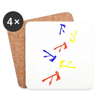 Axe symbol Indian - Coasters (set of 4) - white - Front