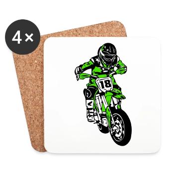 Supermoto - Coasters (set of 4) - white - Front
