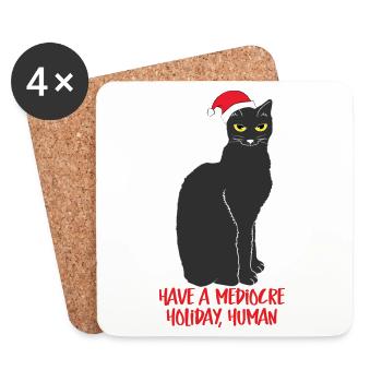 Passez des vacances médiocres chez les humains - Dessous de verre (lot de 4) - blanc - Devant