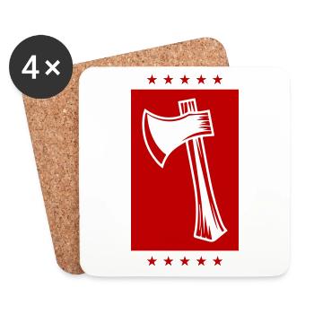 Axe Icon - Coasters (set of 4) - white - Front