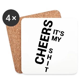 My Shit - Coasters (set of 4) - white - Front