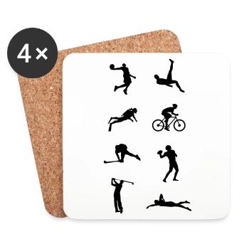 Sports Gift - Coasters (set of 4) - white - Front