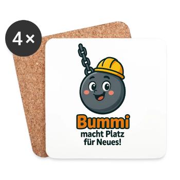 Gifted Bomb Character for Kids - Coasters (set of 4) - white - Front