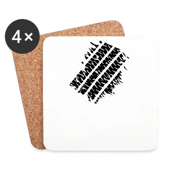 Skidmarks - Coasters (set of 4) - white - Front