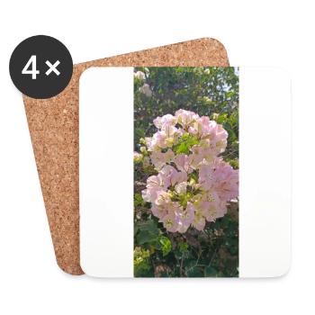 bugambilia espectatular rose flowers - Coasters (set of 4) - white - Front