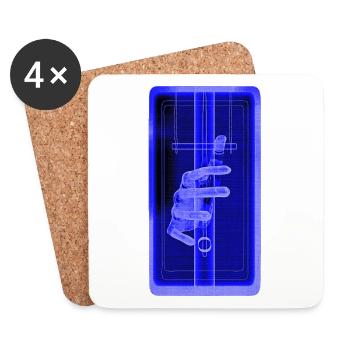 VENTRILOCUO - Dessous de verre (lot de 4) - blanc - Devant
