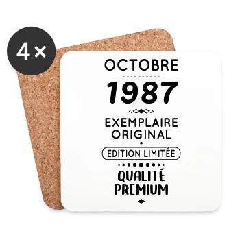 Anniversaire 35 ans - Octobre 1987 Original - Dessous de verre (lot de 4) - blanc - Devant