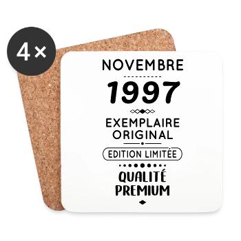 Anniversaire 25 ans - Novembre 1997 Original - Dessous de verre (lot de 4) - blanc - Devant