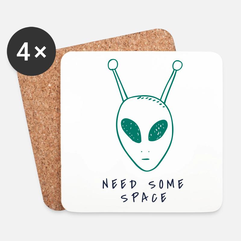 Need some space - Untersetzer (4er-Set) - Weiß