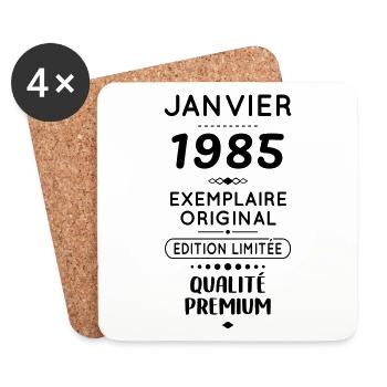 40th Anniversary - January 1985 Original - Coasters (set of 4) - white - Front