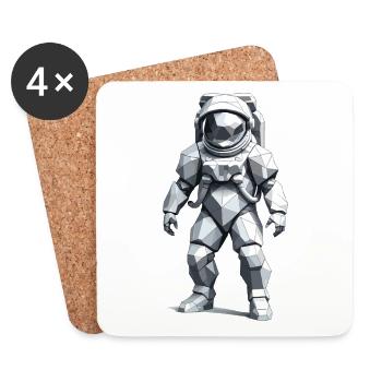 Astronaut - Beruf Design Sticker - Untersetzer (4er-Set) - Weiß - Vorne