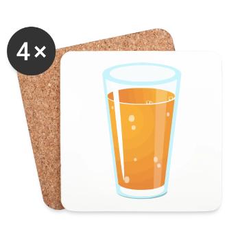 Juice glass - Coasters (set of 4) - white - Front