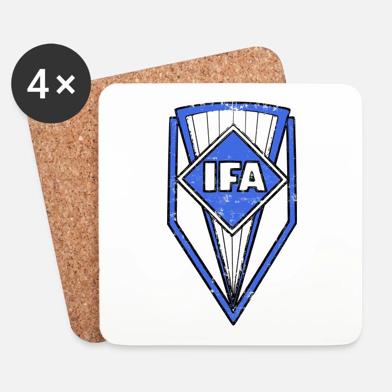 IFA mobile DDR Vintage Retro Classic Logo - Untersetzer (4er-Set) - Weiß