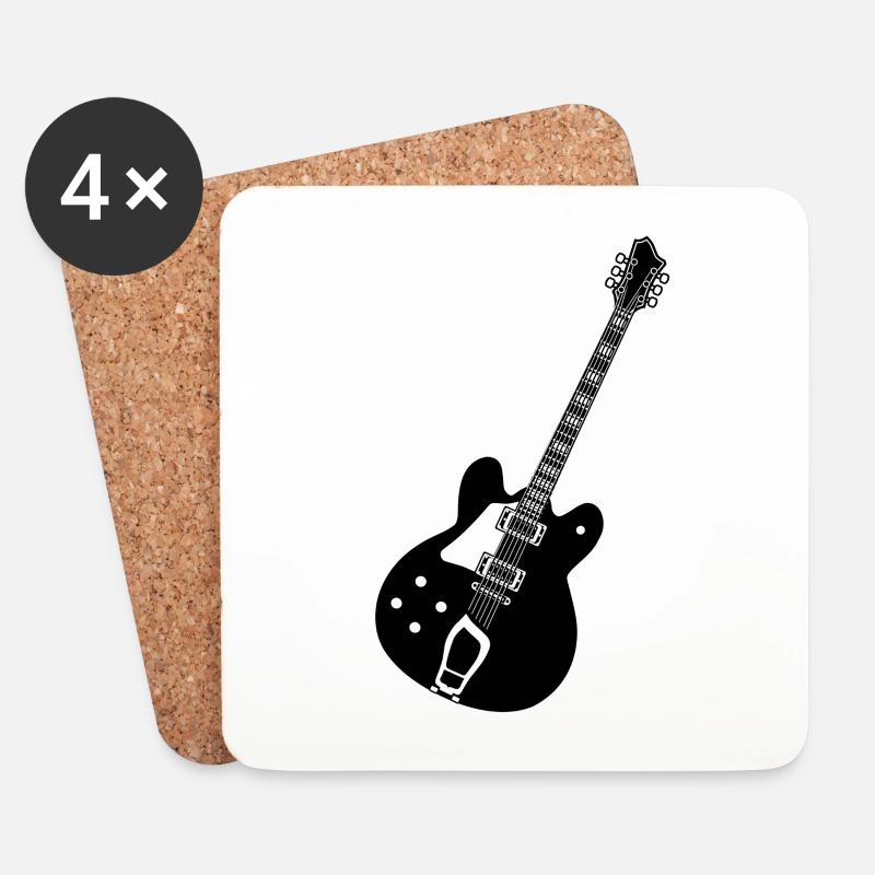 E Gitarre - Untersetzer (4er-Set) - Weiß