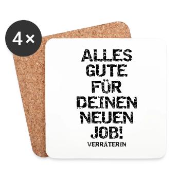 Alles Gute In Deinem Neuen Job Verräterin Abschied - Untersetzer (4er-Set) - Weiß - Vorne