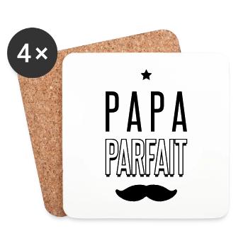PAPA PARFAIT - Dessous de verre (lot de 4) - blanc - Devant