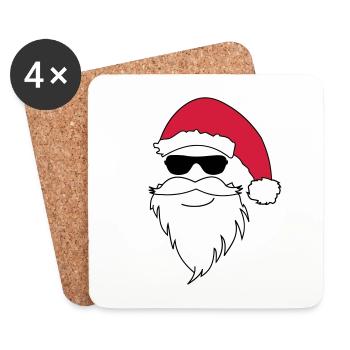 Nikolaus cool - Coasters (set of 4) - white - Front