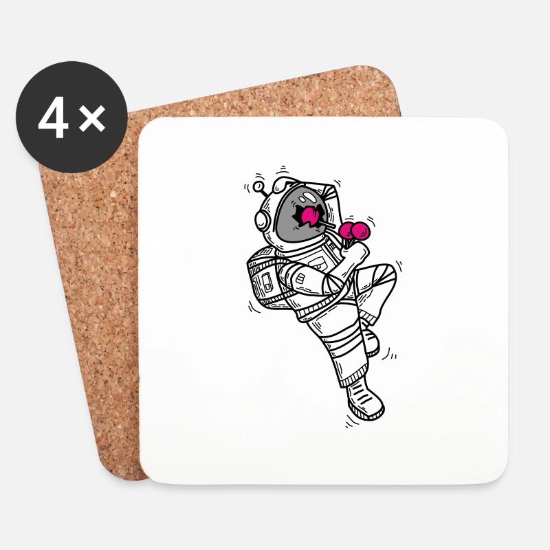 Astronaut - Untersetzer (4er-Set) - Weiß
