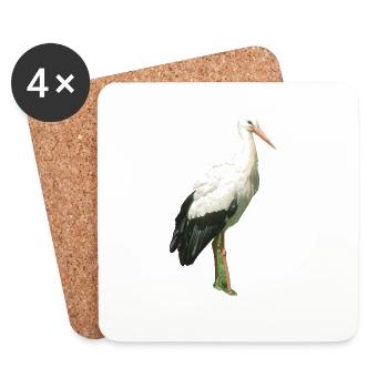 Storch - Untersetzer (4er-Set) - Weiß - Vorne