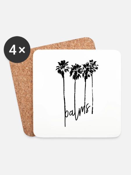 4palms (delta) - Untersetzer (4er-Set) - Weiß