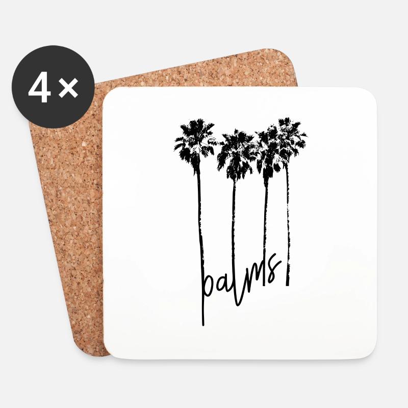 4palms (delta) - Untersetzer (4er-Set) - Weiß