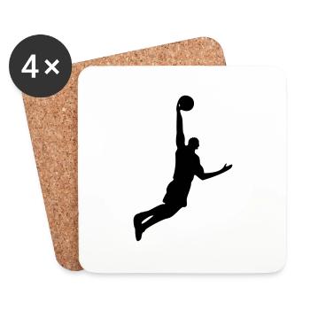 basketball - Untersetzer (4er-Set) - Weiß - Vorne
