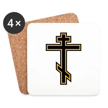 Orthodox Cross - Untersetzer (4er-Set) - Weiß - Vorne