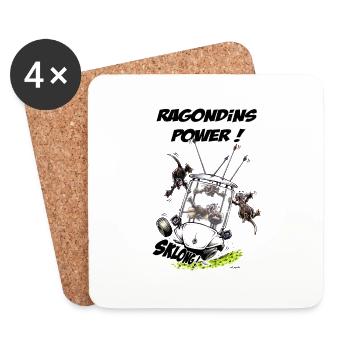 Ragondins Power ! - Dessous de verre (lot de 4) - blanc - Devant