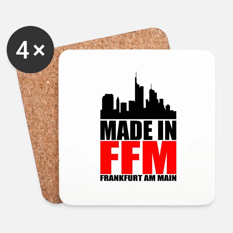 Made in Frankfurt - Untersetzer (4er-Set) - Weiß