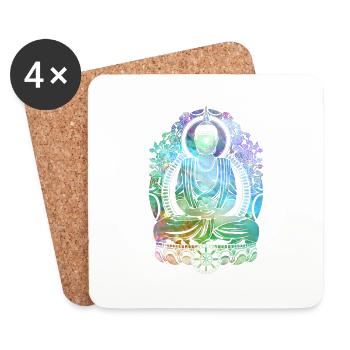 Cosmic Buddha - Cool - Coasters (set of 4) - white - Front
