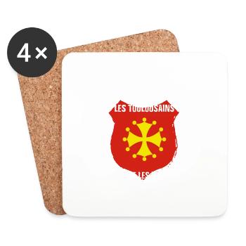 8e jour Dieu créa les toulousains - Dessous de verre (lot de 4) - blanc - Devant