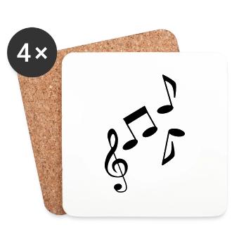 Musik - Noten - Music - Untersetzer (4er-Set) - Weiß - Vorne