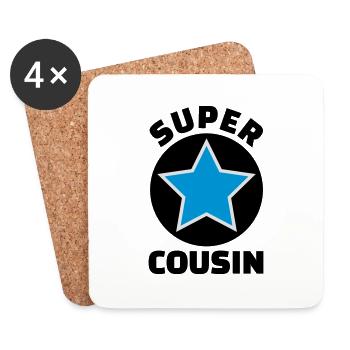 super cousin (v.5) - Dessous de verre (lot de 4) - blanc - Devant