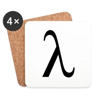 lambda greek - Untersetzer (4er-Set) - Weiß - Vorne