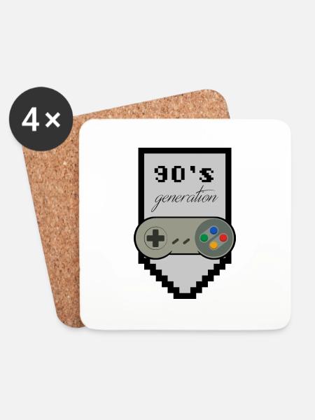 90er Generation - Untersetzer (4er-Set) - Weiß