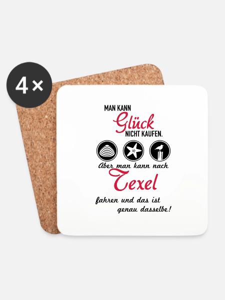 Glück Texel - Untersetzer (4er-Set) - Weiß