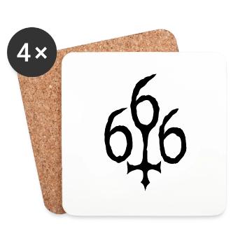 66 +6 - Coasters (set of 4) - white - Front