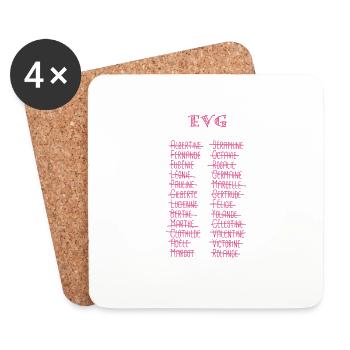 EVG - Dessous de verre (lot de 4) - blanc - Devant