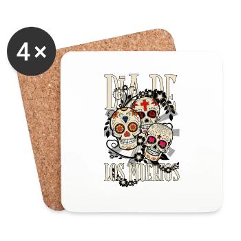 Dia de los muertos - Dessous de verre (lot de 4) - blanc - Devant