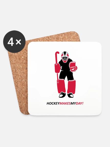 Feldhockey Torwart - Untersetzer (4er-Set) - Weiß