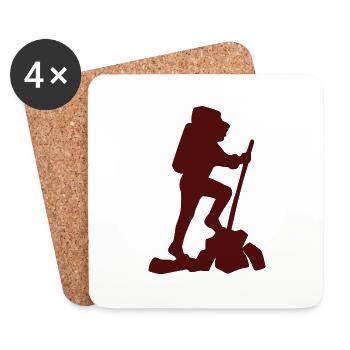 backpack suitcase backpack bag briefcase58 - Coasters (set of 4) - white - Front
