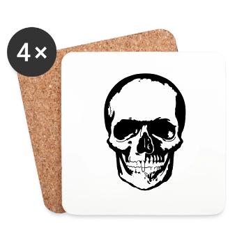 Skull - Coasters (set of 4) - white - Front