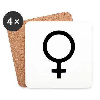 Venus weiblich Frau symbol - Untersetzer (4er-Set) - Weiß - Vorne