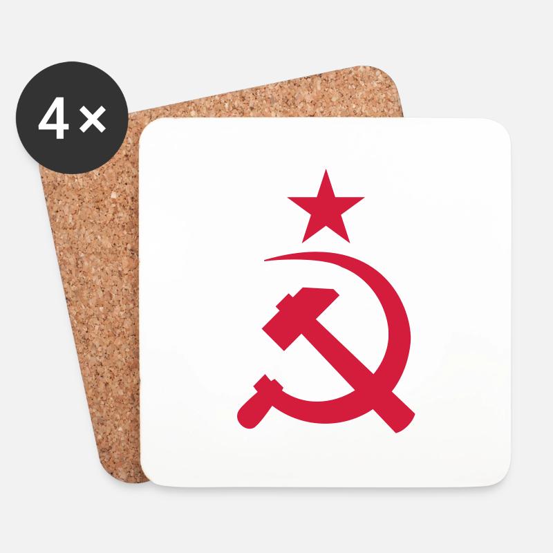 URSS__V002 - Untersetzer (4er-Set) - Weiß