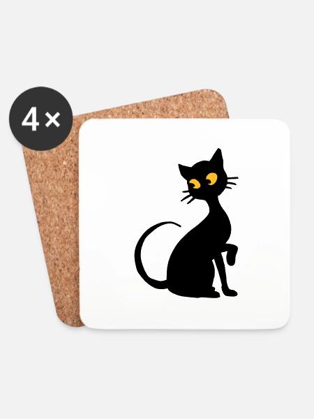 Chat - Coasters (set of 4) - white