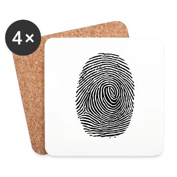 finger abdruck - Untersetzer (4er-Set) - Weiß - Vorne